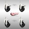 Service Caster 4 Inch 316SS Soft Rubber Swivel 1/2 Inch Threaded Stem Caster Lock Brake SCC, 2PK SCC-SS316TSTTL20S414-SRS-121315-2-S2 - alternate 6